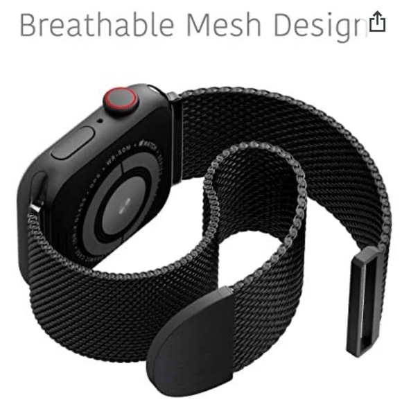 Stainless Steel Mesh Magnetic Loop watch band - Picture 3 of 7